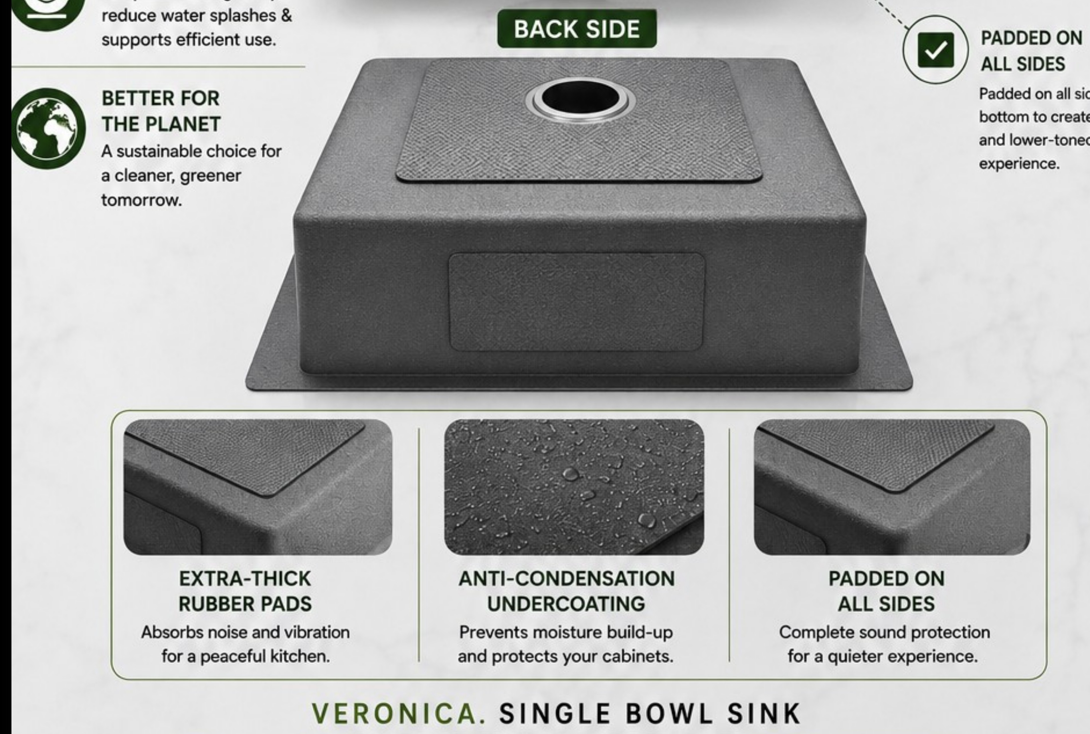 32x20x10 Single Bowl - Image 2