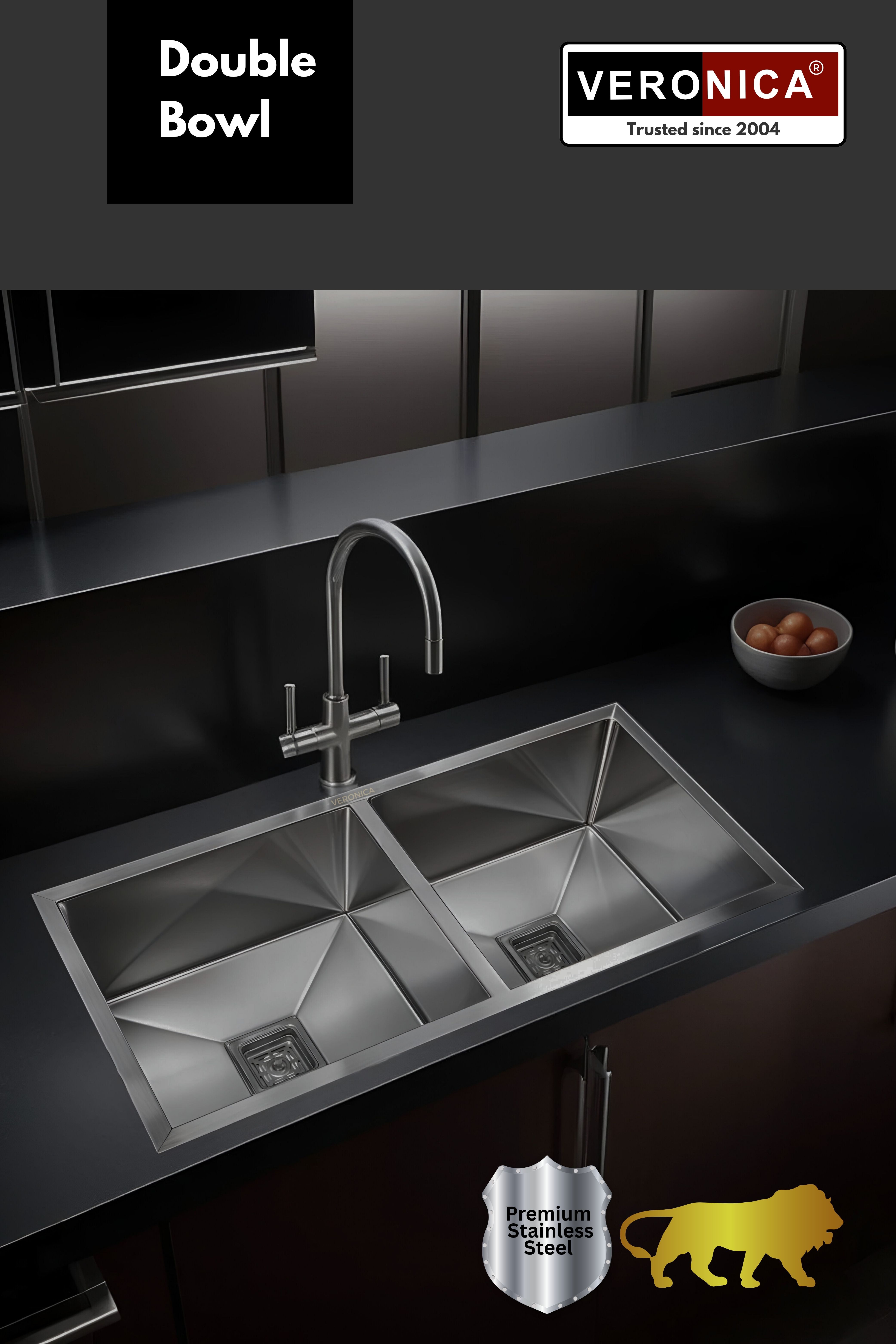 45x20x10 Double Bowl  - Image 3